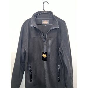 Guide Gear Fleece Jacket Mens Large Black Full Zip New‎ With Tags